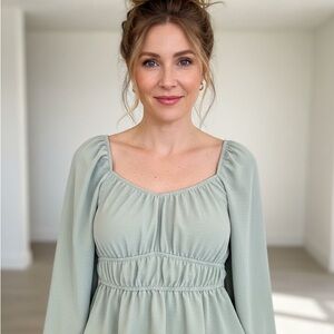 Y2K Style, Sage Green Top